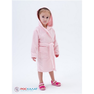Детский махровый халат с капюшоном розовый МЗ-04 (7)