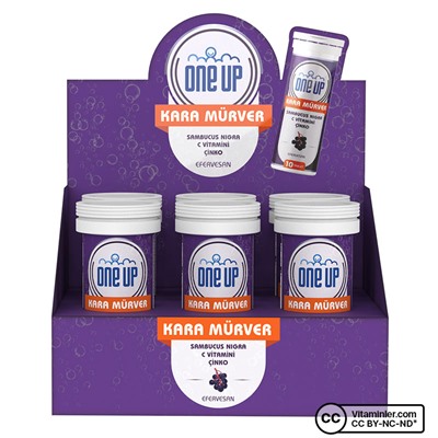 One Up Elderberry + витамин C + цинк 10 шипучих таблеток, коробка по 6 шт.