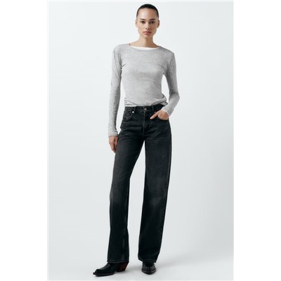 JEANS TRF WIDE LEG TIRO MEDIO FULL LENGTH