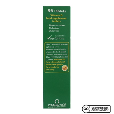 Vitabiotics Ультравитамин D3 1000 МЕ 96 таблеток