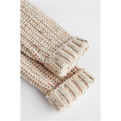 Brown Chunky Knitted Embroidered Baby Cardigan