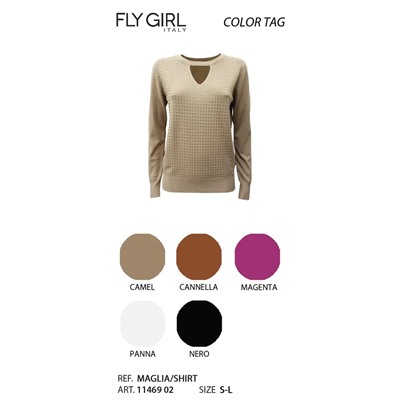 11469/02 MAGLIA GOCCIA DV C/APPLIZAZIONE STRASS