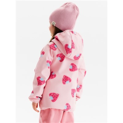 Ветровка на флисе для девочек KAFTAN «Клубника», рост 122 см