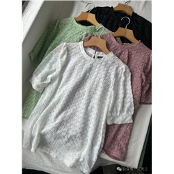 Кружевная блузка с коротким рукавом Vero Mod*a