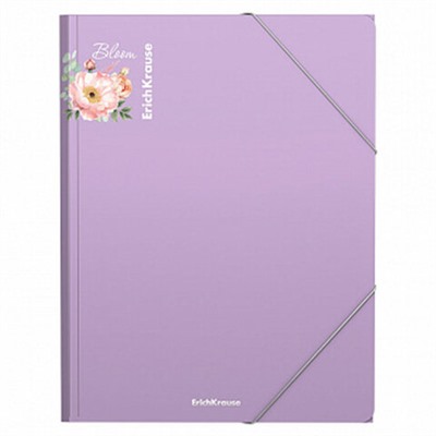 Папка на резинках ERICH KRAUSE "Matt Pastel Bloom", до 300 листов, ассорти, 600 мкм, 61202