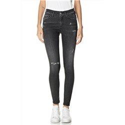 Vaquero skinny fit de tiro alto Luzien - Gris oscuro