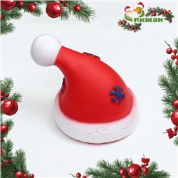 Игрушка для собак пищащая "Новогодняя шапка", 7,5 х 7 см