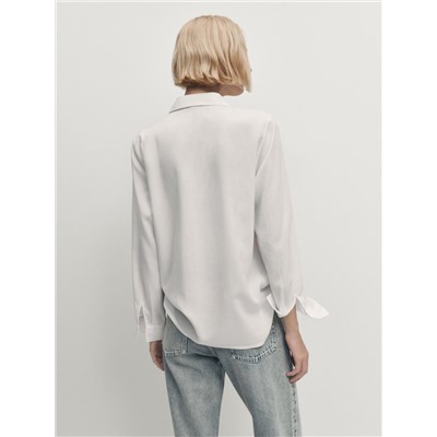 Camisa lyocell detalle triangular