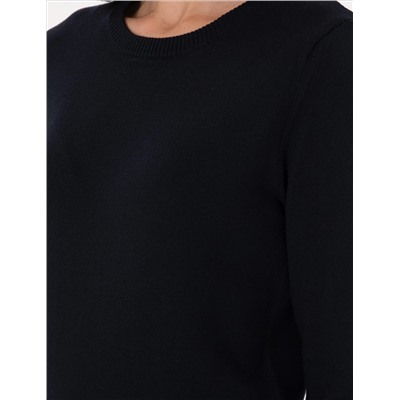 Navy Blue Slim Fit Basic Sweater