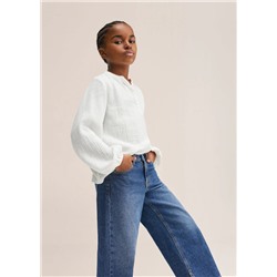 Blusa algodón textura -  Niña | MANGO OUTLET España