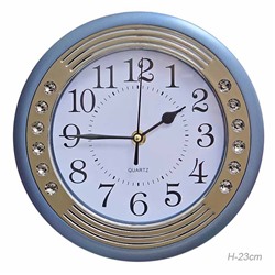 Часы настенные 23 см / 6924-2 /уп 40/стразы