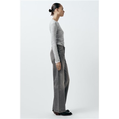JEANS TRF WIDE LEG TIRO MEDIO FULL LENGTH