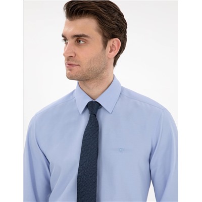 Blue Slim Fit Basic рубашка основная рубашка