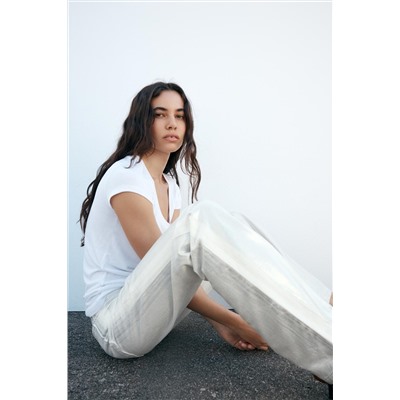 JEANS LOOSE TRF FOIL TIRO MEDIO