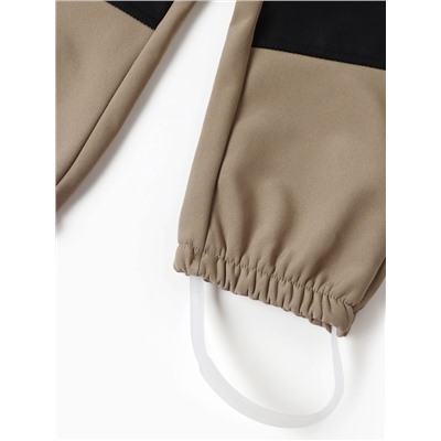 Комбинезон демисезонный для девочек MINAKU из Softshell на флисе, непромокаемый, хаки, рост 128 см