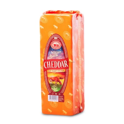 Сыр БОБРОВСКИЙ Чеддер красный 50% ТМ Oldenburger, брус 1*3,3кг/16кг
