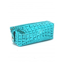 Косметичка Croco-К-721 натуральная кожа (1 отдел),  бирюза кайман (72)  263531