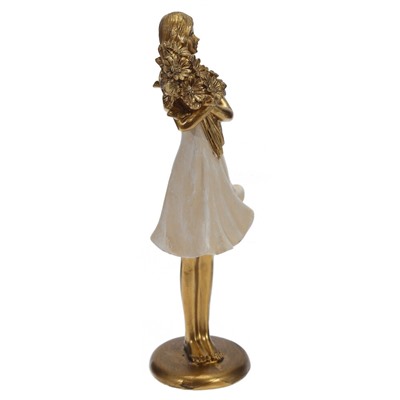 Фигурка декоративная "Девушка с цветами", L9,5 W6,5 H23,5 см
