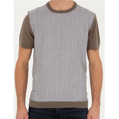 Vizon Melanj Slim Fit Bicycle Yaka Triko T -For