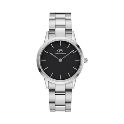 Reloj de cuarzo de acero Iconic Link - 32 mm - Plateado y negro