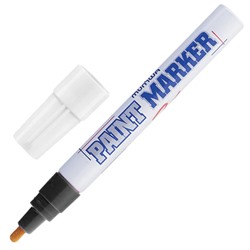 Маркер-краска лаковый (paint marker) MUNHWA, 4 мм, ЧЕРНЫЙ, нитро-основа, алюминиевый корпус, PM-01