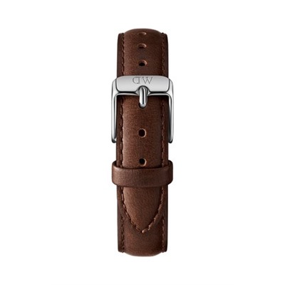 Reloj de cuarzo de piel Petite Bristol - Marrón y plateado