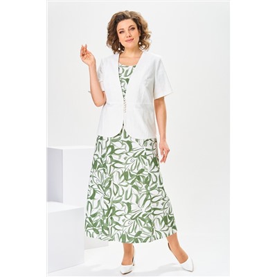 Romanovich Style 3-2800 зеленый/белый, Жакет,  Платье
