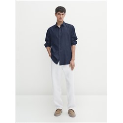 Camisa denim 100% algodón slim fit