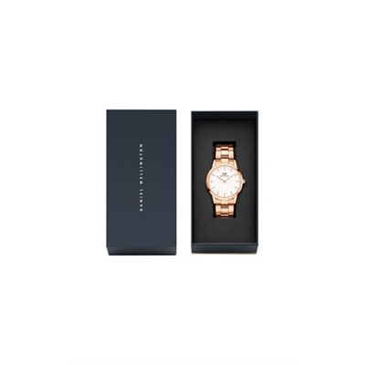 Reloj de acero Iconic Link 40 mm - Rosa dorado y blanco