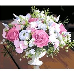 Алмазная мозаика/ подрамник/ полная выкладка/ круглые стразы/ 30х30см/ арт.GLC51570 БУКЕТ