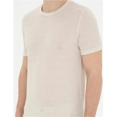 Бежевый Slim Fit Basic T -For
