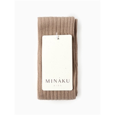 Лосины детские с лямками MINAKU, рост 68-74 см, бежевые