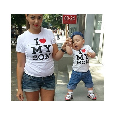 Футболки для мамы и сына "I love my son, mom"