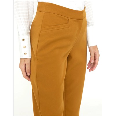 Верблюдные тканевые брюки Slim Fit