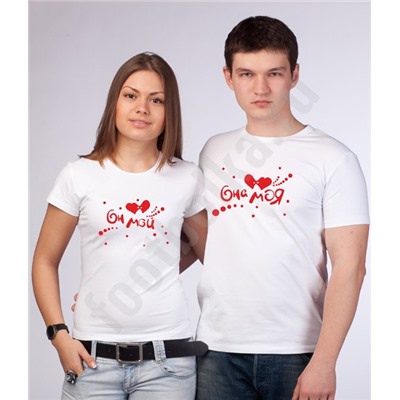 Футболка женская "Он мой" шарики SALE