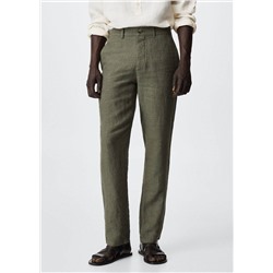 Pantalón lino slim fit -  Hombre | MANGO OUTLET España
