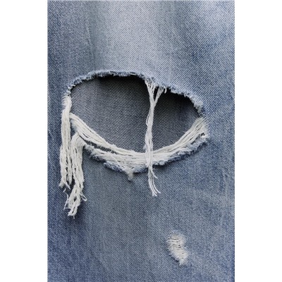 JEANS TRF WIDE LEG ROTOS TIRO ALTO