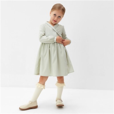 Платье для девочки MINAKU: Cotton collection цвет фисташковый, рост 98 см