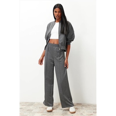 Anthracit Ribbed Zippper Вязаная воротничка/брюки с набор Set Twoss24au00119