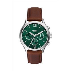 Reloj de cuarzo de piel - Marrón y verde