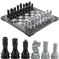 Шахматы подарочные с гравировкой из камня гранит 400*400мм