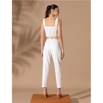 Ecru Carrot Fit ткани брюки