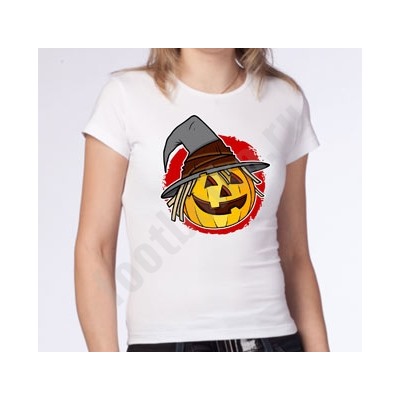 Футболка halloween "Тыква в шляпе"