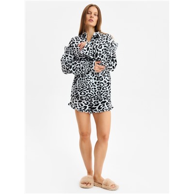 Комплект домашний женский (рубашка, шорты) KAFTAN «Муслин: leopard» размер 44-46