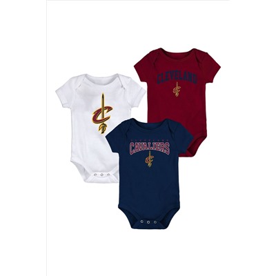 Fanatics Blue NBA Cleveland Cavaliers 3 Piece Bodysuit Set