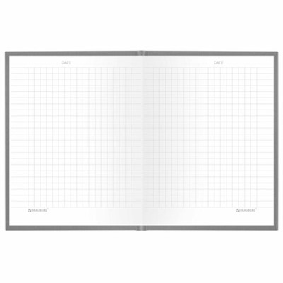 Блокнот МАЛЫЙ ФОРМАТ 110х147 мм, А6, 80 л., твердый, клетка, BRAUBERG "Minimal", серый, 116445