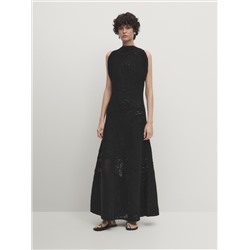 Vestido midi crochet detalle bordados