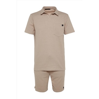 CAMEL REGUAL/NORMAL CUT TEXTURER TAGINGED TAGE COLLAR SET SET TMNSS23EM00003