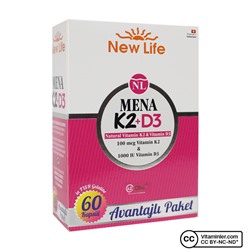 New Life Mena Витамин K2 + D3 60 капсул