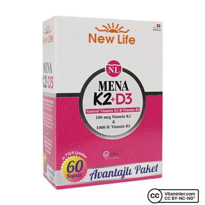 New Life Mena Витамин K2 + D3 60 капсул